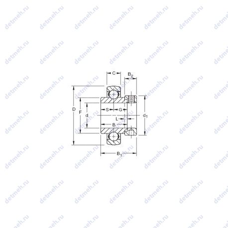 Подшипник SMN203KB чертеж