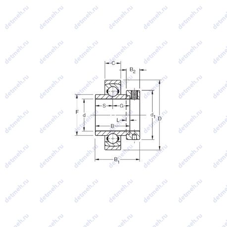 Подшипник SMN203KS чертеж