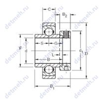 Чертеж подшипника SMN303KS