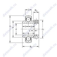 Чертеж подшипника SMN407WB-BR