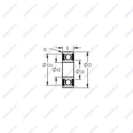 Подшипник SMR104-2RS чертеж