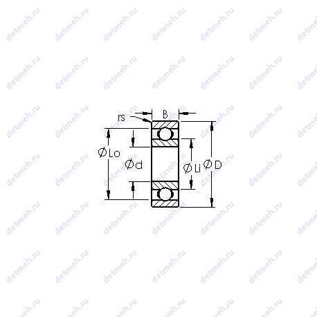 Подшипник SMR41X чертеж