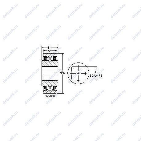 Подшипник SQ108-100 чертеж