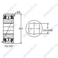 Чертеж подшипника SQ1209-104