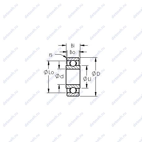 Подшипник SRW166 чертеж