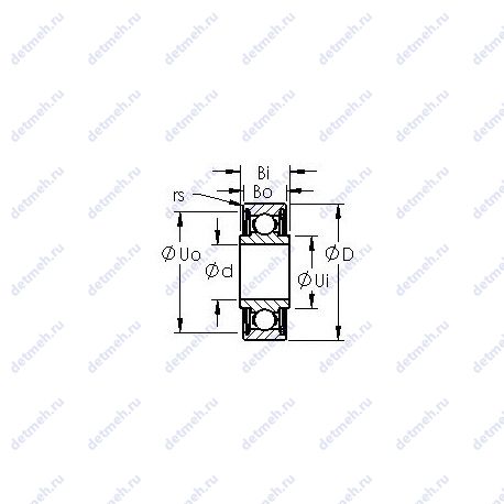 Подшипник SRW168ZZ чертеж