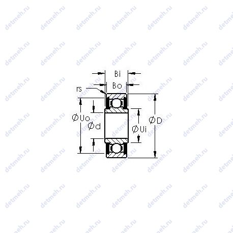 Подшипник SRW2-6-2RS чертеж