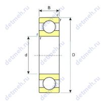 Чертеж подшипника SS 635