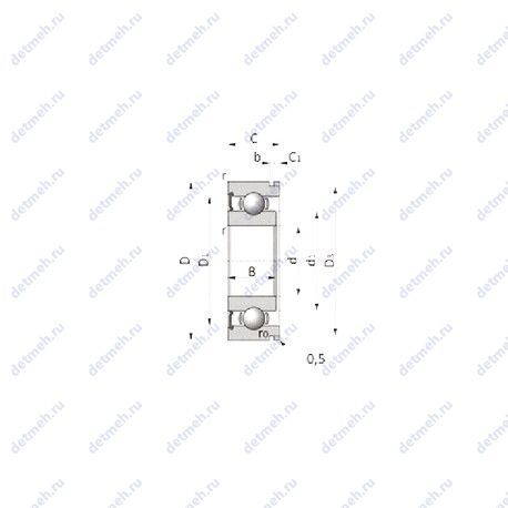 Подшипник SX0590LUN чертеж