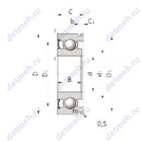 Чертеж подшипника SX0590LUN