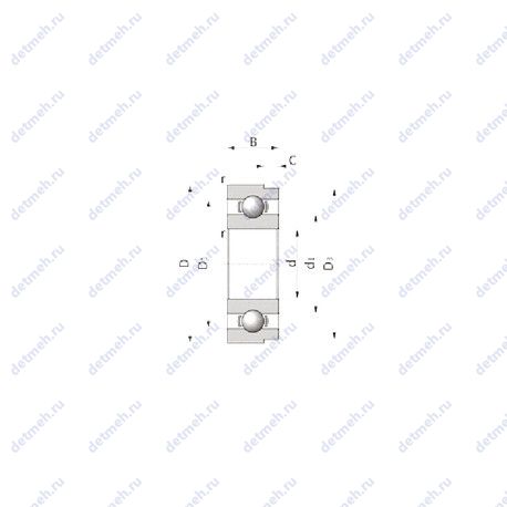 Подшипник SX05A52 чертеж