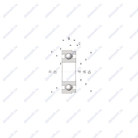 Подшипник TM-SX06C42CS44 чертеж