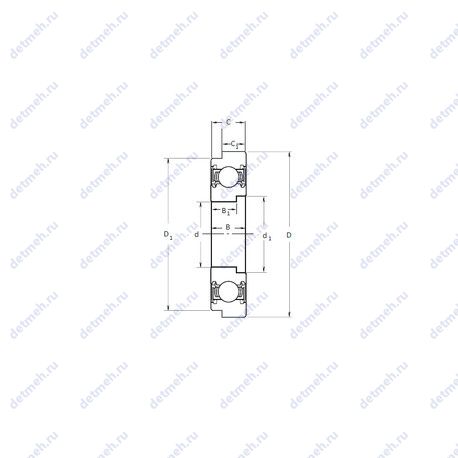 Подшипник TM-SX06C45LHXLH1CS18PX1/L588 чертеж