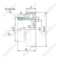 Чертеж подшипника U003+ER