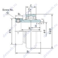 Чертеж подшипника UG209+ER
