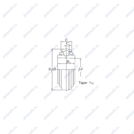 Подшипник UK212L3 чертеж