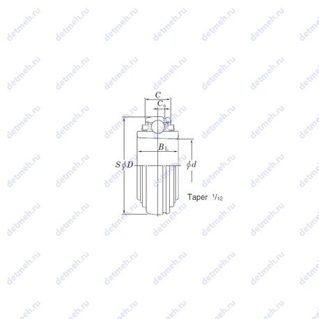 Подшипник UK216L3 чертеж