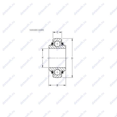 Подшипник W208PPB13 чертеж