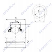Чертеж подшипника W208PPB21