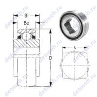 Чертеж подшипника W208PPB9