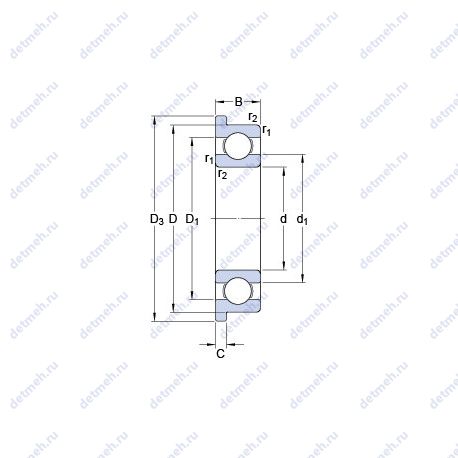 Подшипник W 603 R чертеж