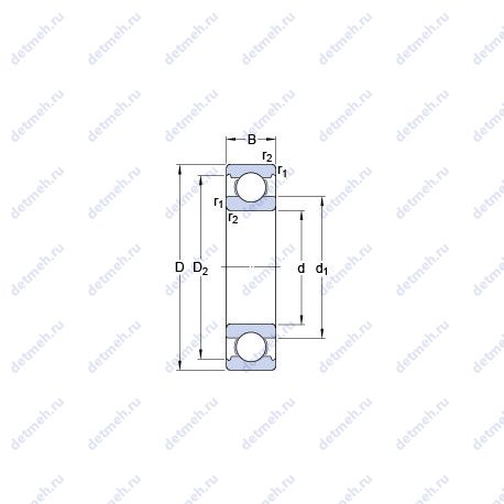 Подшипник W 61805 чертеж