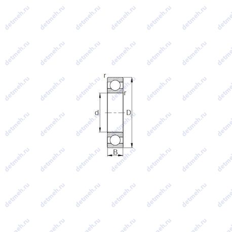 Подшипник W 6307 чертеж