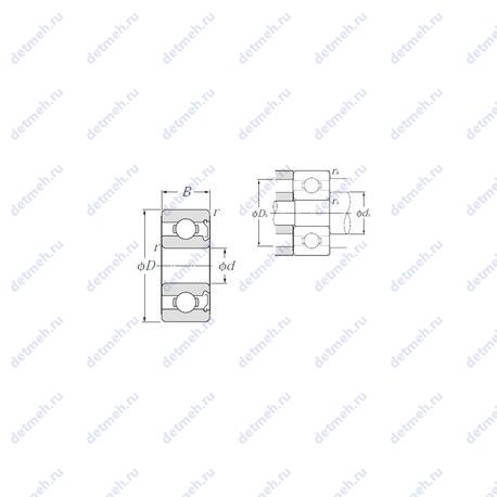 Подшипник WBC2.5-8ZA чертеж