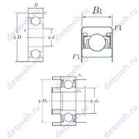 Чертеж подшипника WML6012-2RS