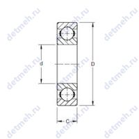 Чертеж подшипника XLS72KD2
