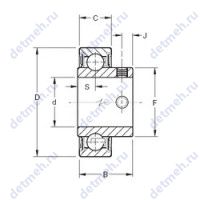 Чертеж подшипника YA103RR