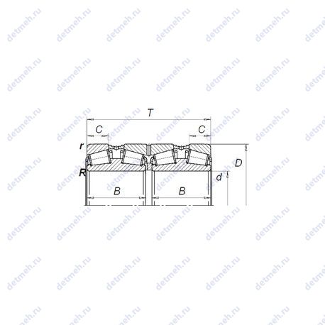 Подшипник 45DS704842C чертеж