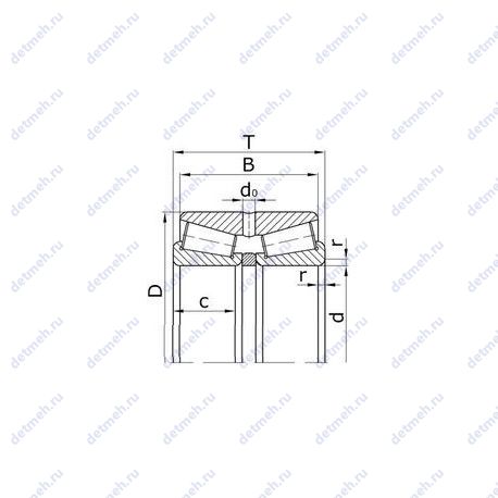 Подшипник BS2-2220-2CS5K/VT143 + H 2320 E чертеж