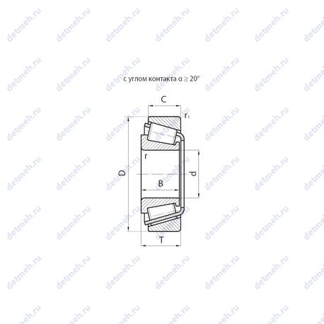 Подшипник 127509AK чертеж