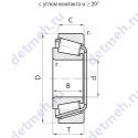 Чертеж подшипника 27607A