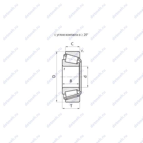 Подшипник 27907A чертеж