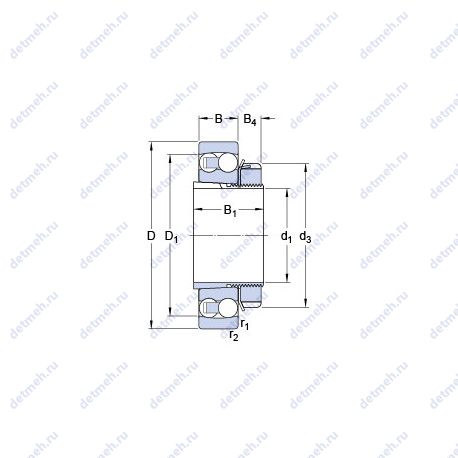 Подшипник 1204 EKTN9 + H 204 чертеж