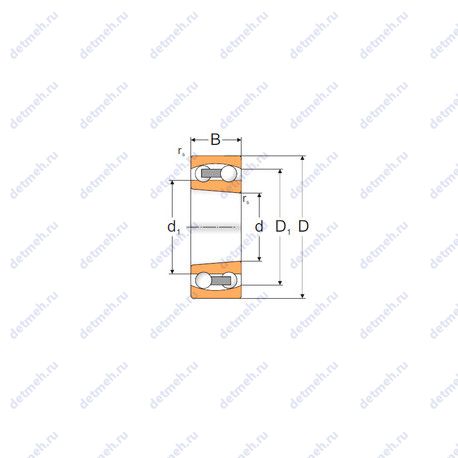 Подшипник 1209EKP чертеж