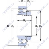 Чертеж подшипника 1209 EKTN9 + H 209