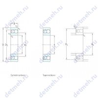 Чертеж подшипника 1209 EKTN9