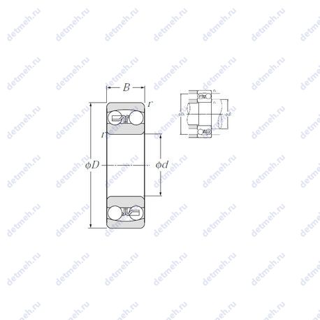 Подшипник 1318S чертеж