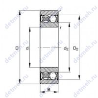 Чертеж подшипника 2200-2RS-TVH