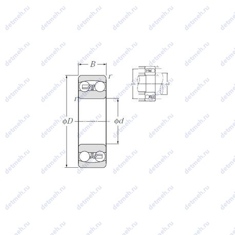 Подшипник 2202S чертеж