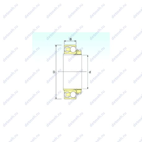 Подшипник 2207-2RS KTN9+H307 чертеж