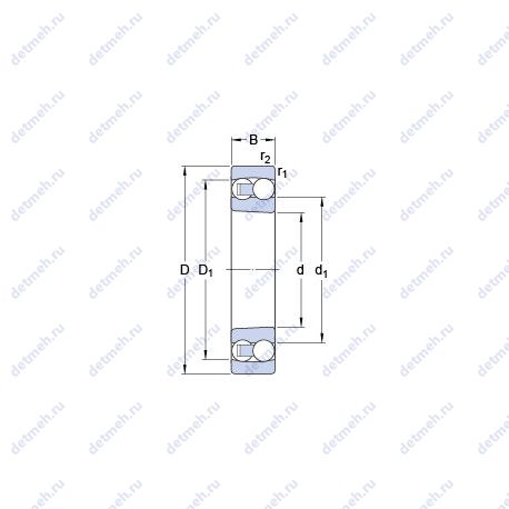 Подшипник 2209 EKTN9 чертеж