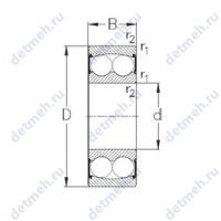 Чертеж подшипника 2211-2RS