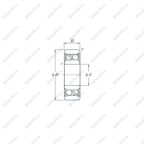 Подшипник 2220-2RS чертеж