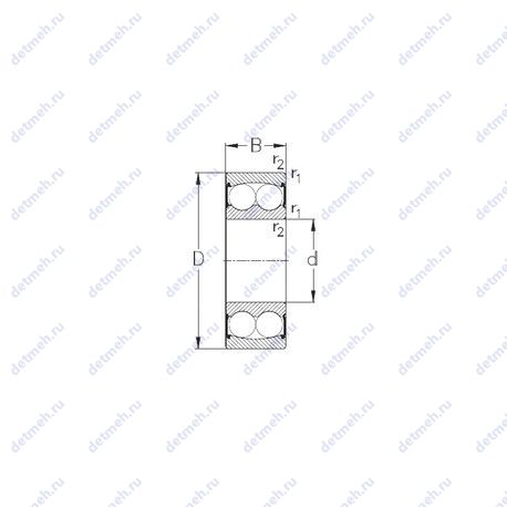 Подшипник 2303-2RS чертеж