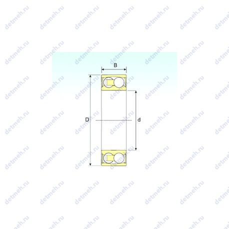 Подшипник 2305-2RSTN9 чертеж