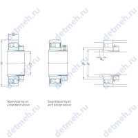 Чертеж подшипника 2307E-2RS1KTN9+H2307E